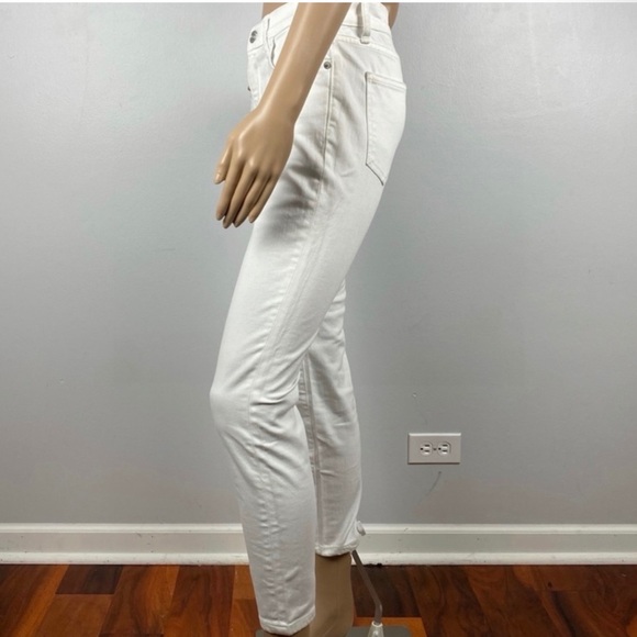 NEW CURRENT/ELLIOTT WHITE CROPPED SKINNY JEANS - Picture 4 of 7
